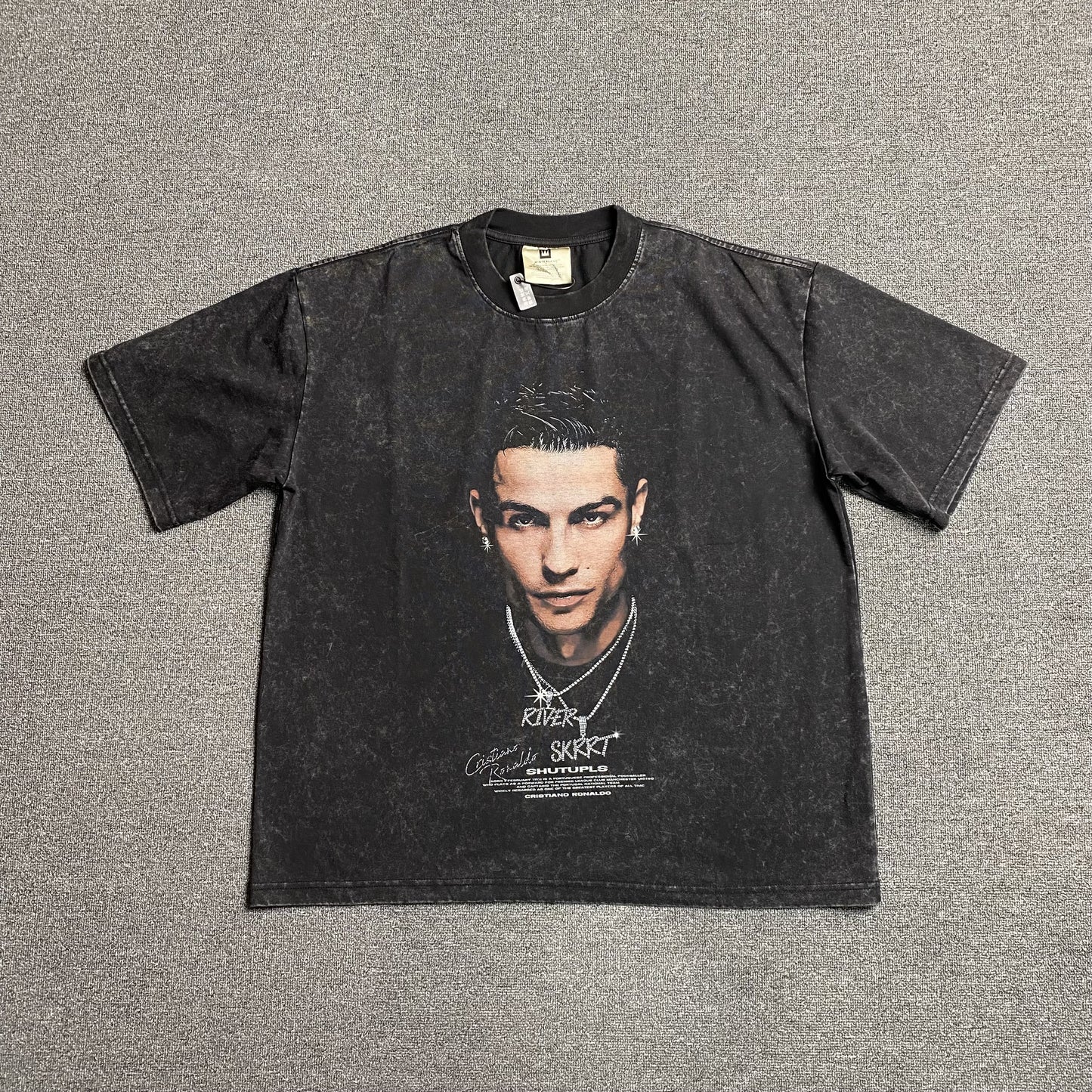 CR7 VINTAGE GRAPHIC TEE DARK GREY - Prime Reps