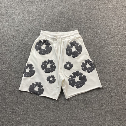 DENIM TEARS COTTON WREATH SHORTS WHITE - Prime Reps