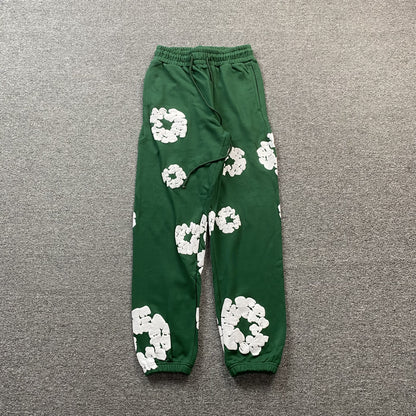 DENIM TEARS COTTON WREATH SWEATPANTS GREEN - Prime Reps