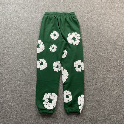 DENIM TEARS COTTON WREATH SWEATPANTS GREEN - Prime Reps
