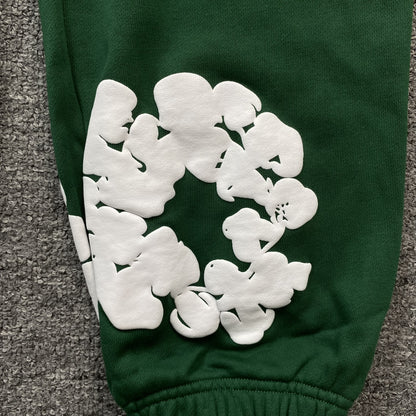 DENIM TEARS COTTON WREATH SWEATPANTS GREEN - Prime Reps