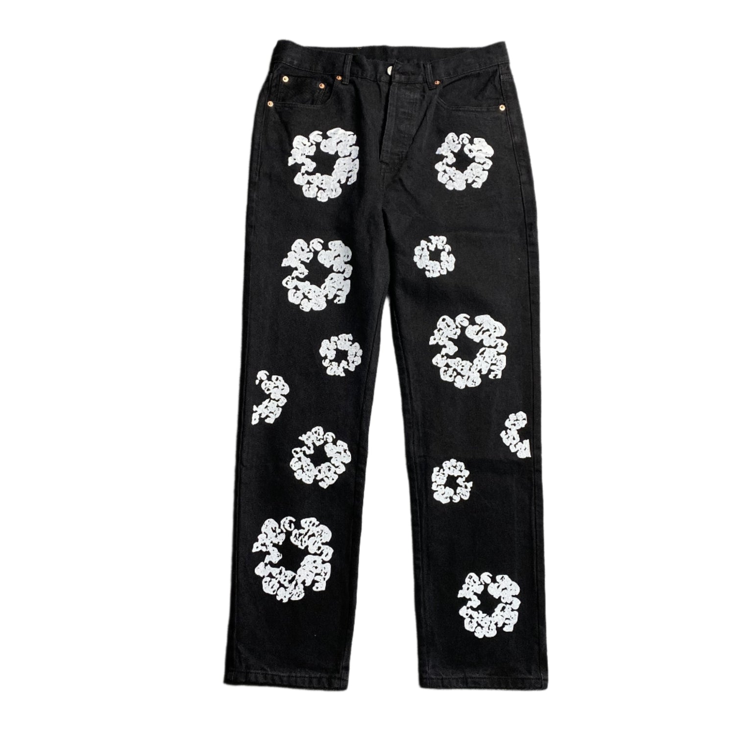 DENIM TEARS x LEVI'S COTTON WREATH JEANS BLACK - Prime Reps