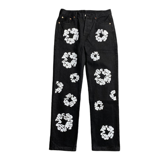 DENIM TEARS x LEVI'S COTTON WREATH JEANS BLACK - Prime Reps