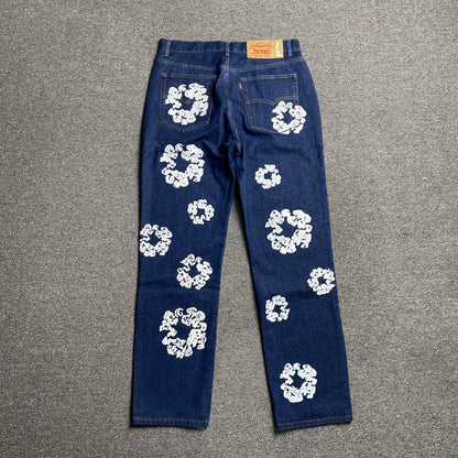 DENIM TEARS x LEVI'S COTTON WREATH JEANS DARK BLUE - Prime Reps
