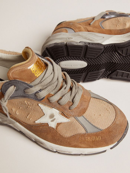 Dad-star Sneakers In Leopard-print Pony Skin With White Leather Star