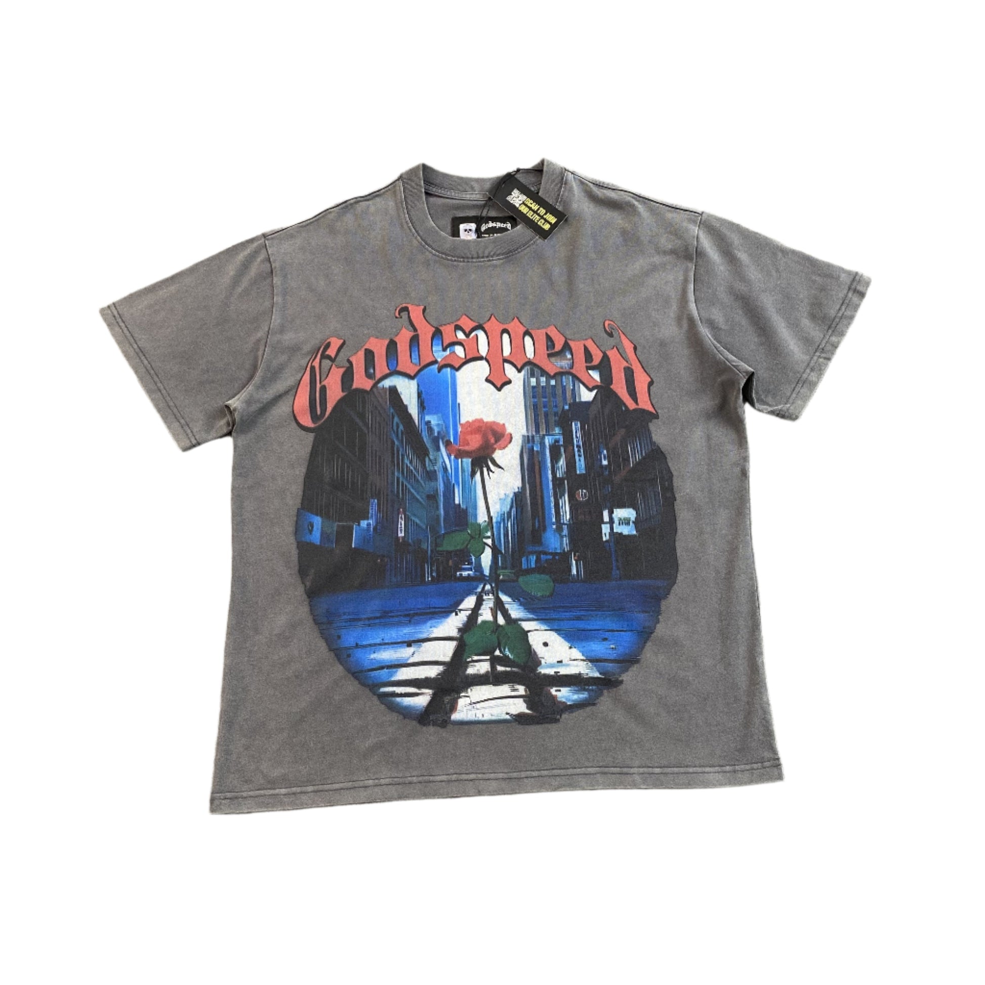 GODSPEED E PLURIBUS UNUM T-SHIRT WASHED GREY - Prime Reps