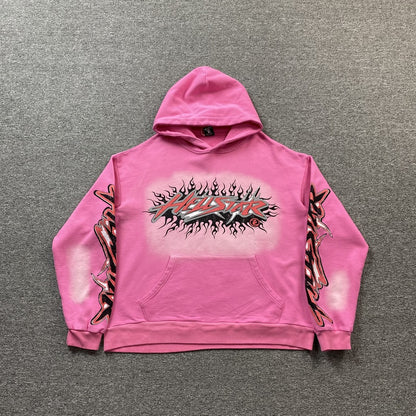 HELLSTAR BRAINWASHED WITHOUT BRAIN HOODIE PINK - Prime Reps