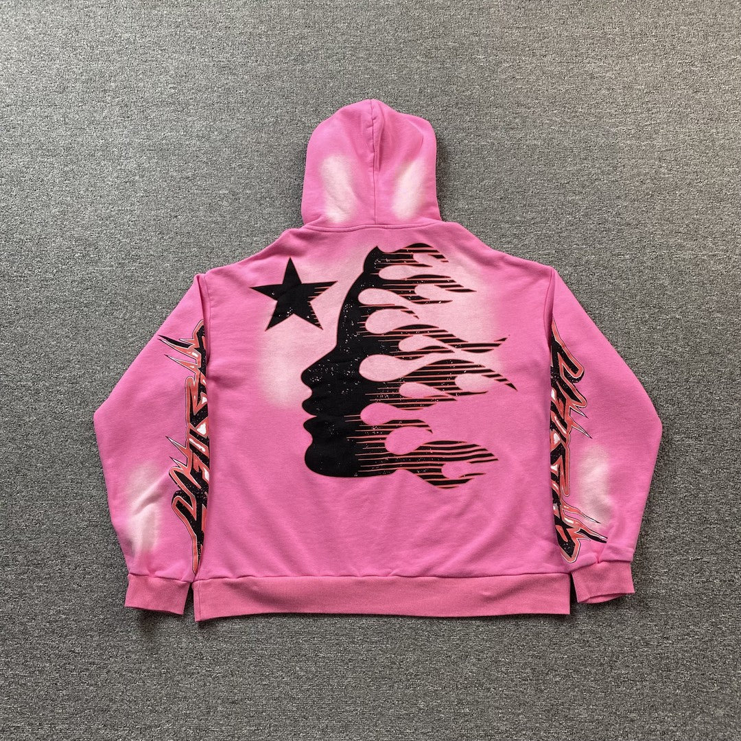 HELLSTAR BRAINWASHED WITHOUT BRAIN HOODIE PINK - Prime Reps