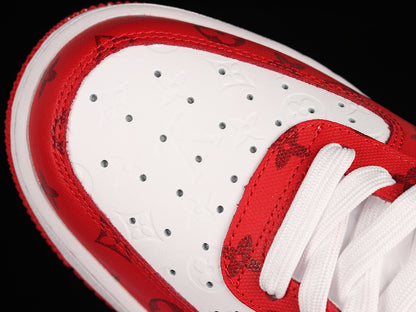 NIKE AIR FORCE 1 x LOUIS VUITTON VIRGIL ABLOH WHITE RED - Prime Reps