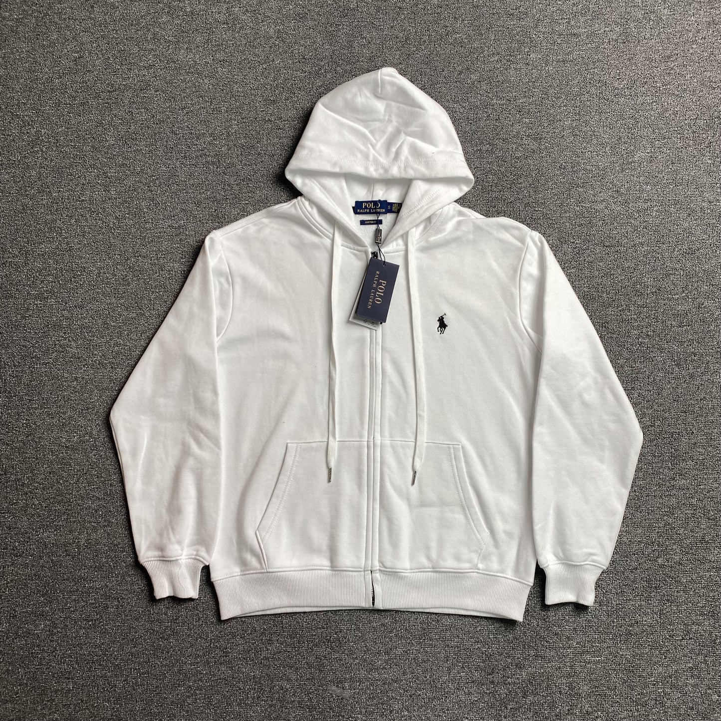 POLO RALPH LAUREN ZIP-UP HOODIE WHITE - Prime Reps