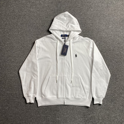 POLO RALPH LAUREN ZIP-UP HOODIE WHITE - Prime Reps