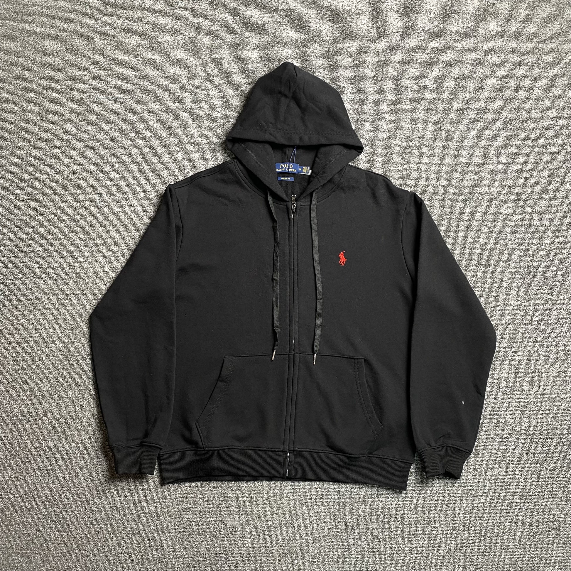 POLO RALPH LAUREN ZIP UP HOODIE BLACK - Prime Reps