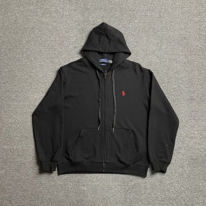 POLO RALPH LAUREN ZIP UP HOODIE BLACK - Prime Reps