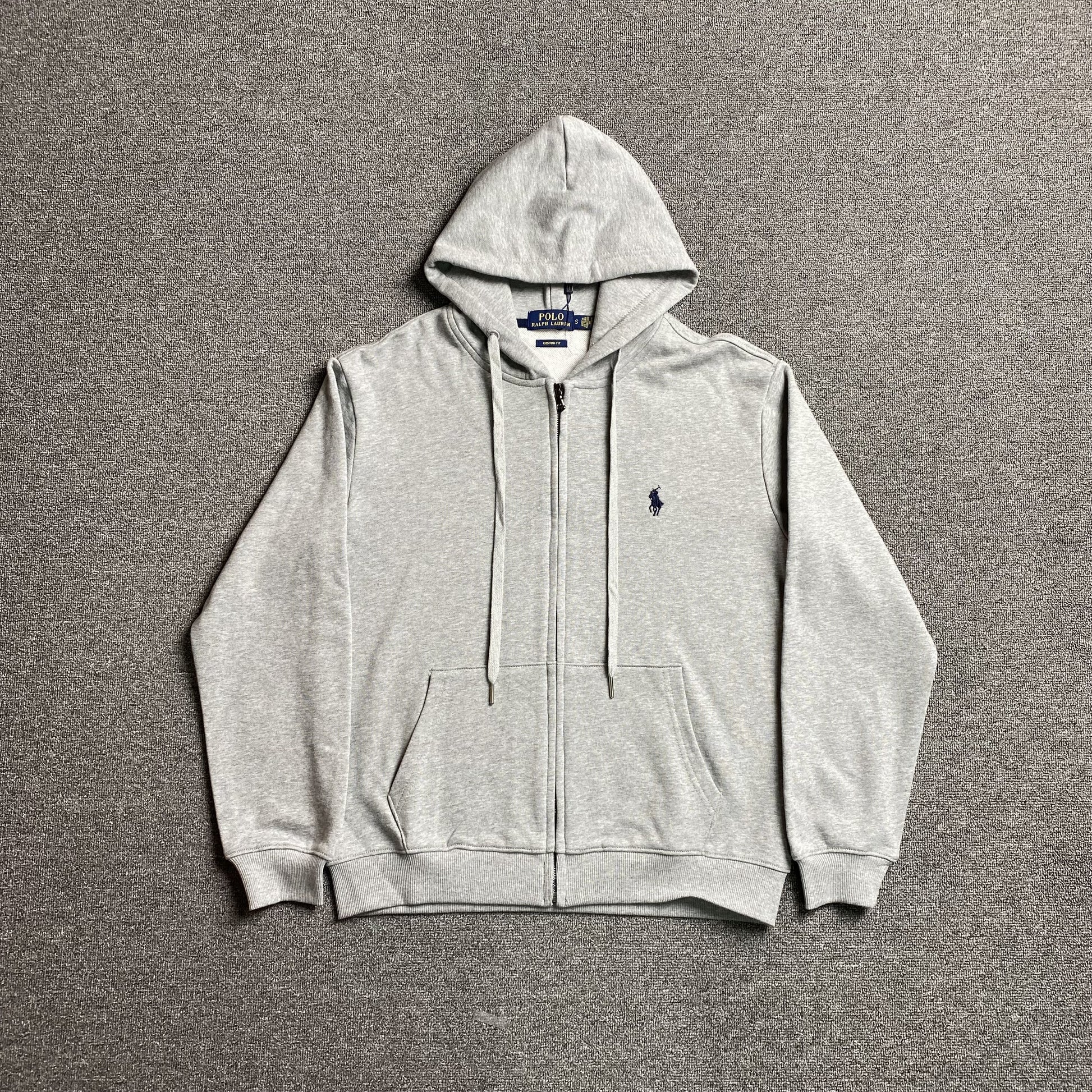 POLO RALPH LAUREN ZIP UP HOODIE GREY - Prime Reps