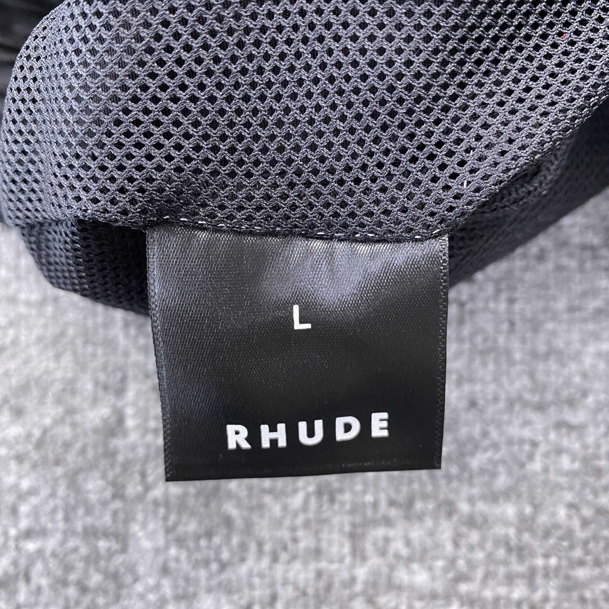 RHUDE RH LOGO SHORTS BLACK - Prime Reps