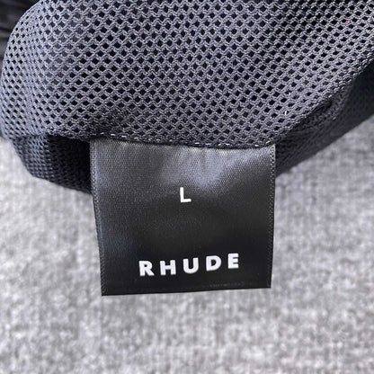 RHUDE RH LOGO SHORTS BLACK - Prime Reps