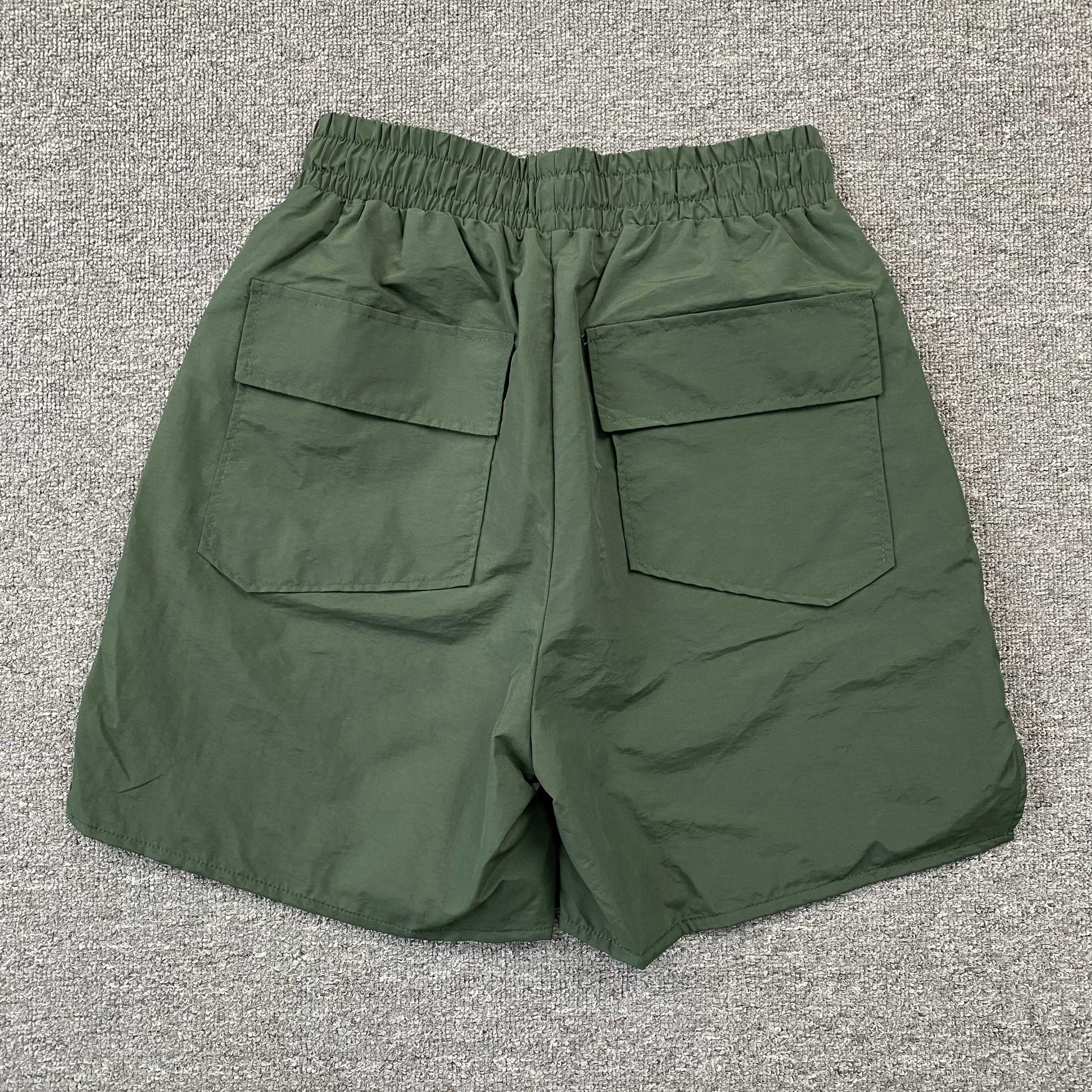 RHUDE RH LOGO SHORTS GREEN - Prime Reps