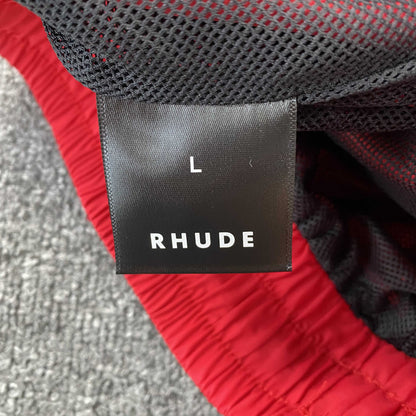 RHUDE RH LOGO SHORTS RED - Prime Reps