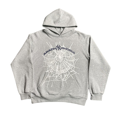 SP5DER ARACH NY PHOBIA HOODIE ASH GREY - Prime Reps