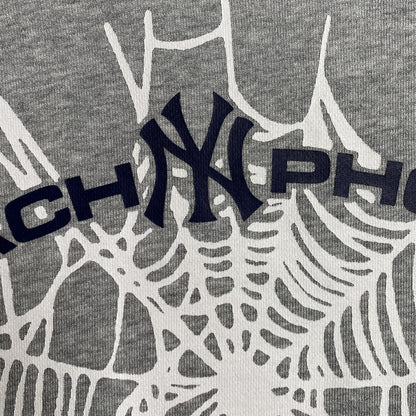 SP5DER ARACH NY PHOBIA HOODIE ASH GREY - Prime Reps