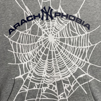 SP5DER ARACH NY PHOBIA HOODIE ASH GREY - Prime Reps