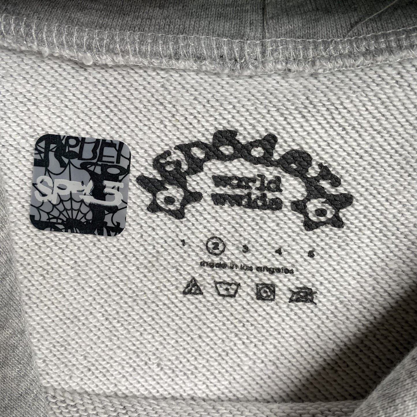 SP5DER ARACH NY PHOBIA HOODIE ASH GREY - Prime Reps
