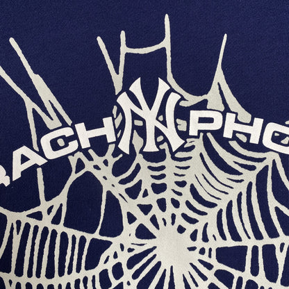 SP5DER ARACH NY PHOBIA HOODIE NAVY - Prime Reps