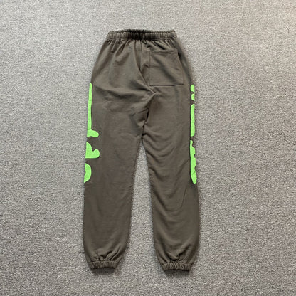 SP5DER BELUGA SWEATPANTS SLATE GREY/GREEN - Prime Reps