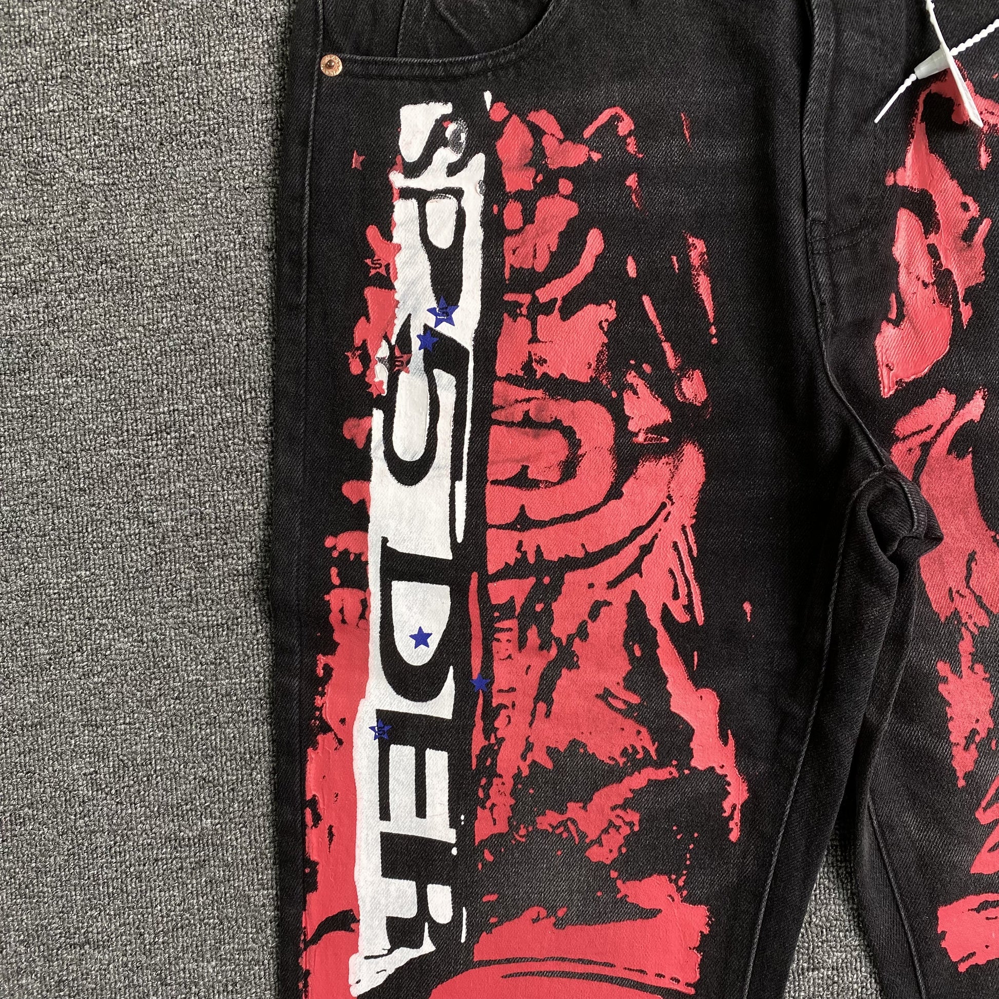 SP5DER PAINTED MOTO DENIM BLACK - Prime Reps