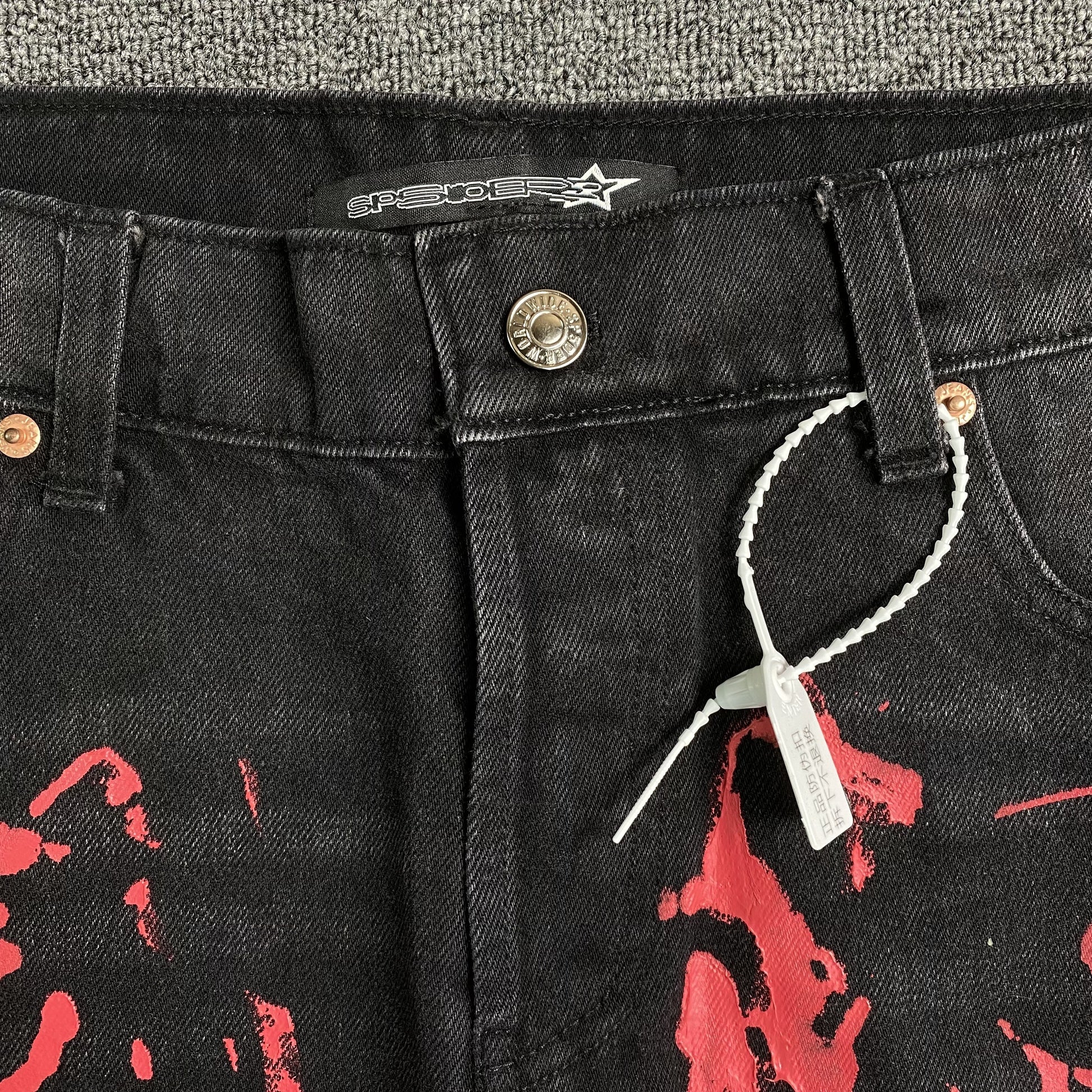 SP5DER PAINTED MOTO DENIM BLACK - Prime Reps