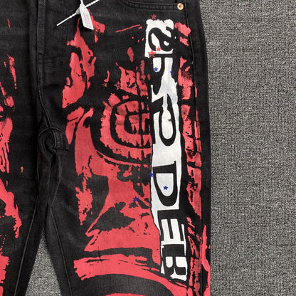 SP5DER PAINTED MOTO DENIM BLACK - Prime Reps