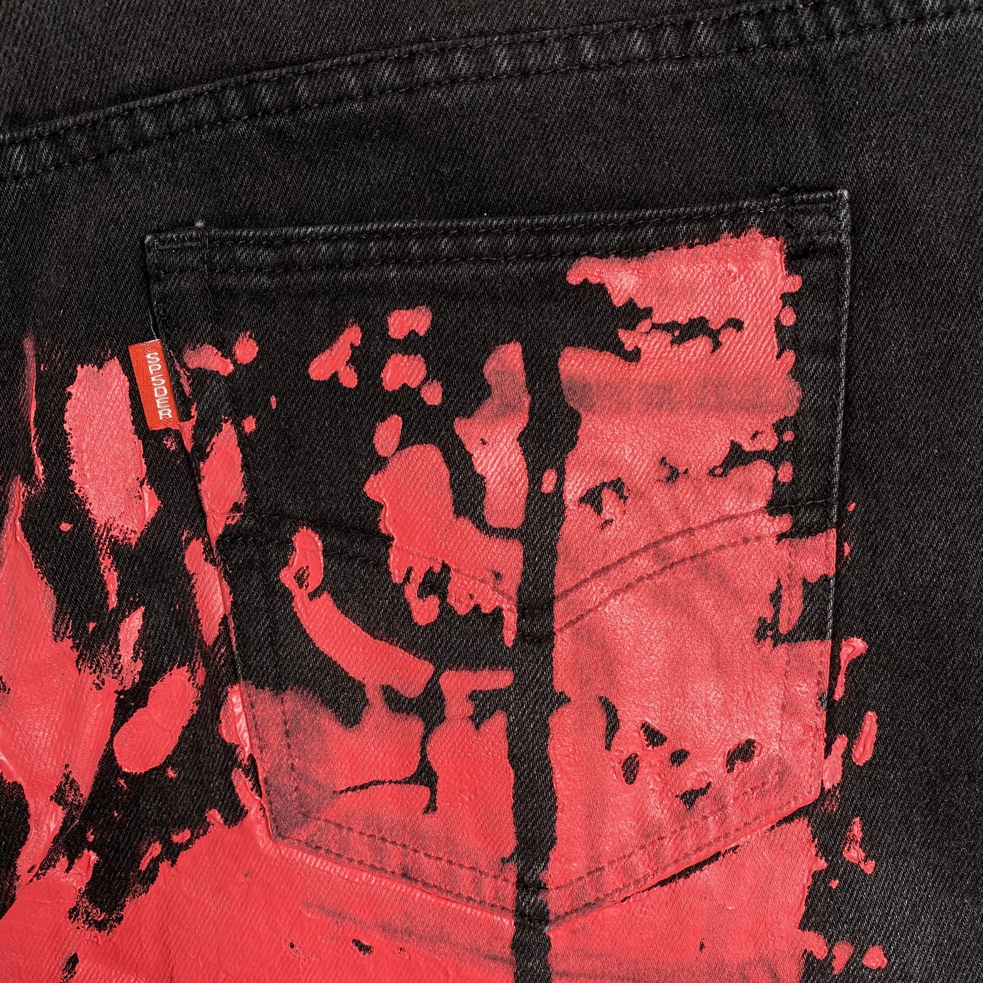 SP5DER PAINTED MOTO DENIM BLACK - Prime Reps