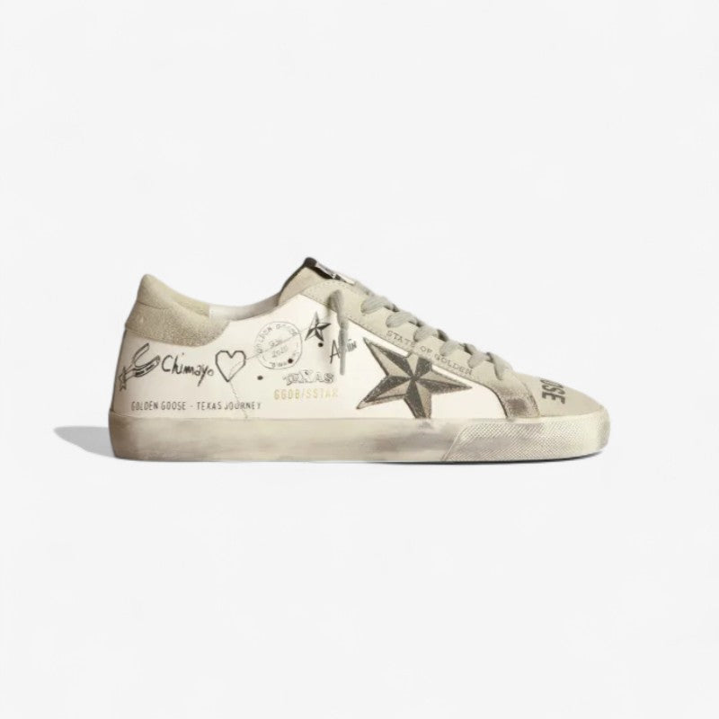 Super-star Sneakers With Texas Graffiti