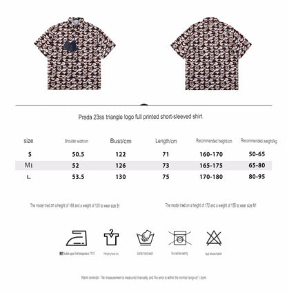 BALENCIAGA PATTERNED SHORT SLEEVE SHIRT