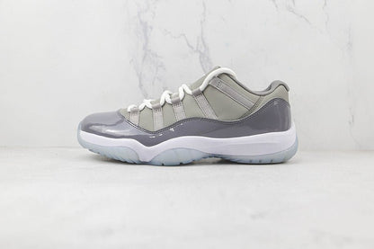 AIR JORDAN 11 RETRO LOW BG MEDIUM GREY/WHITE - GUNSMOKE - Prime Reps