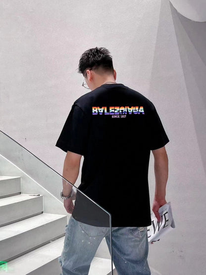 Balenciaga Black T-Shirt with Mountain Graphic - Prime Reps