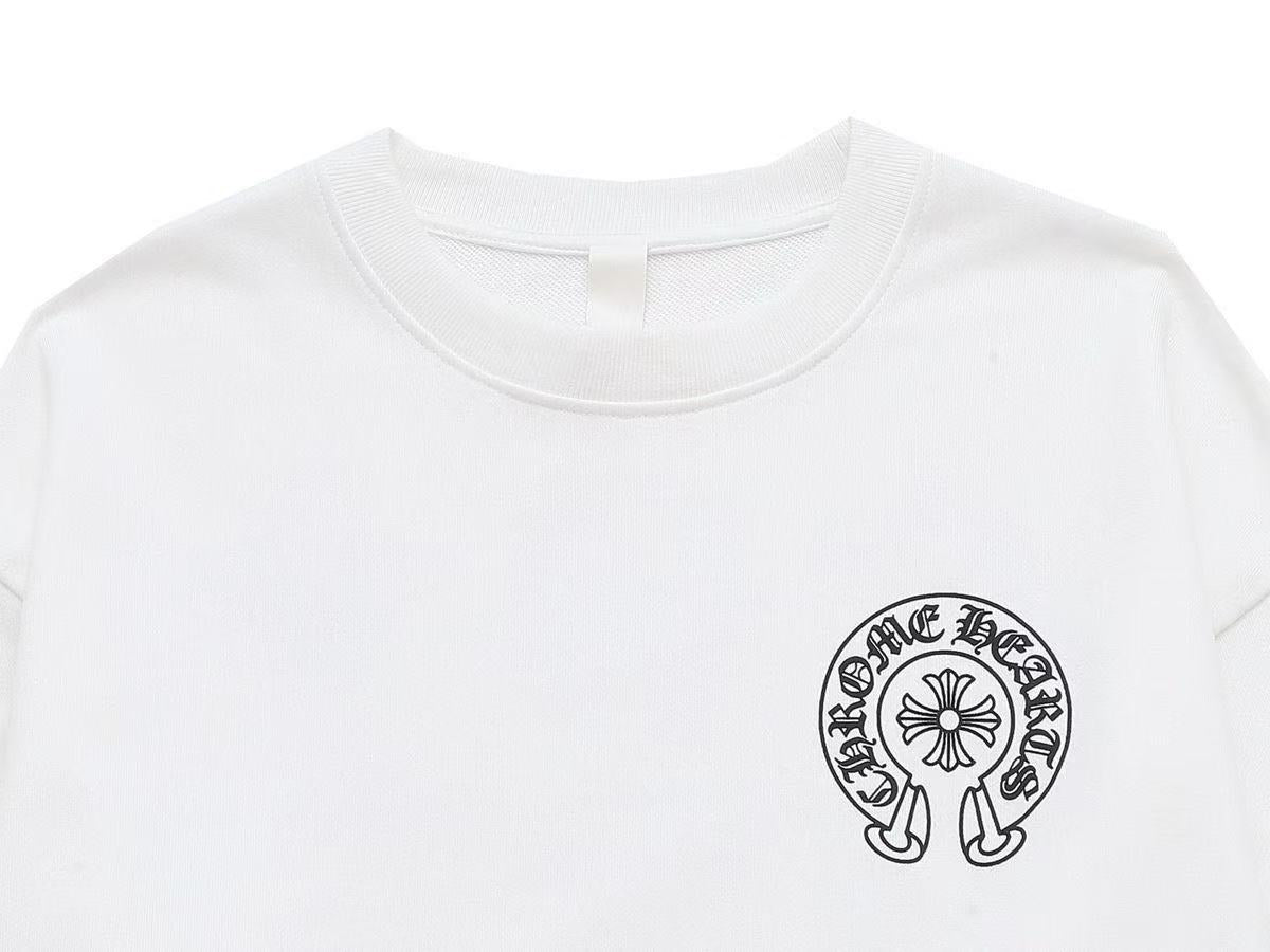 CHROME HEARTS HORSE SHOE LOGO SWEATSHIRT WHITE