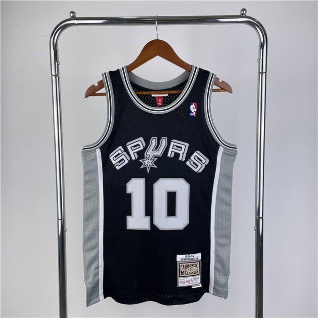 DENNIS RODMAN SAN ANTONIO SPURS THROWBACK JERSEY (HEAT APPLIED) - Prime Reps