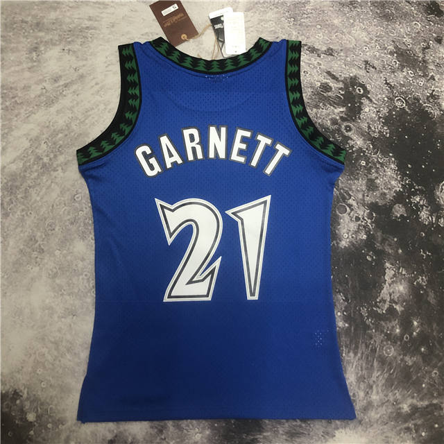 KEVIN GARNETT MINNESOTA TIMBERWOLVES THROWBACK JERSEY (HEAT APPLIED) - Prime Reps