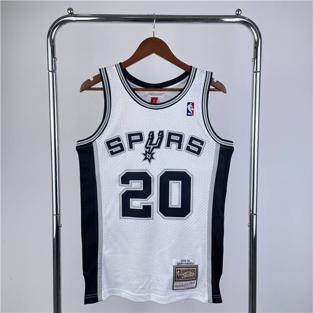 MANU GINOBILI SAN ANTONIO SPURS THROWBACK JERSEY (HEAT APPLIED) - Prime Reps