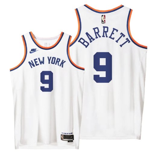 RJ BARRETT NEW YORK KNICKS 75TH ANNIVERSARY JERSEY - Prime Reps