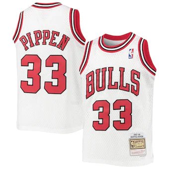 SCOTTIE PIPPEN CHICAGO BULLS THROWBACK JERSEY (HEAT APPLIED) - Prime Reps