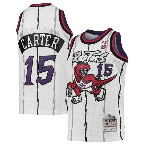 VINCE CARTER TORONTO RAPTORS THROWBACK JERSEY (HEAT APPLIED) - Prime Reps